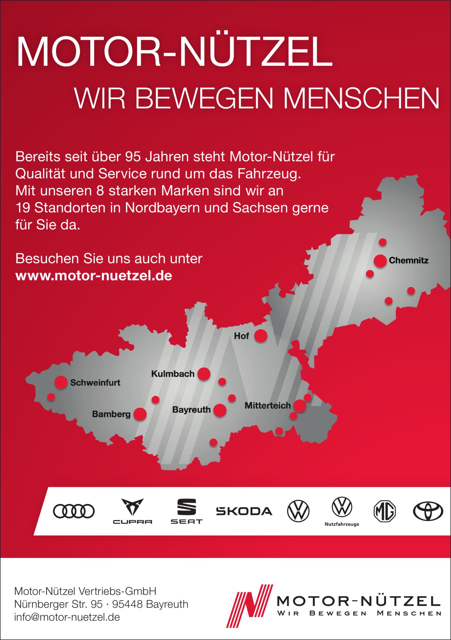 Anzeige: Motor-Nützel Vertriebs-GmbH, Bayreuth