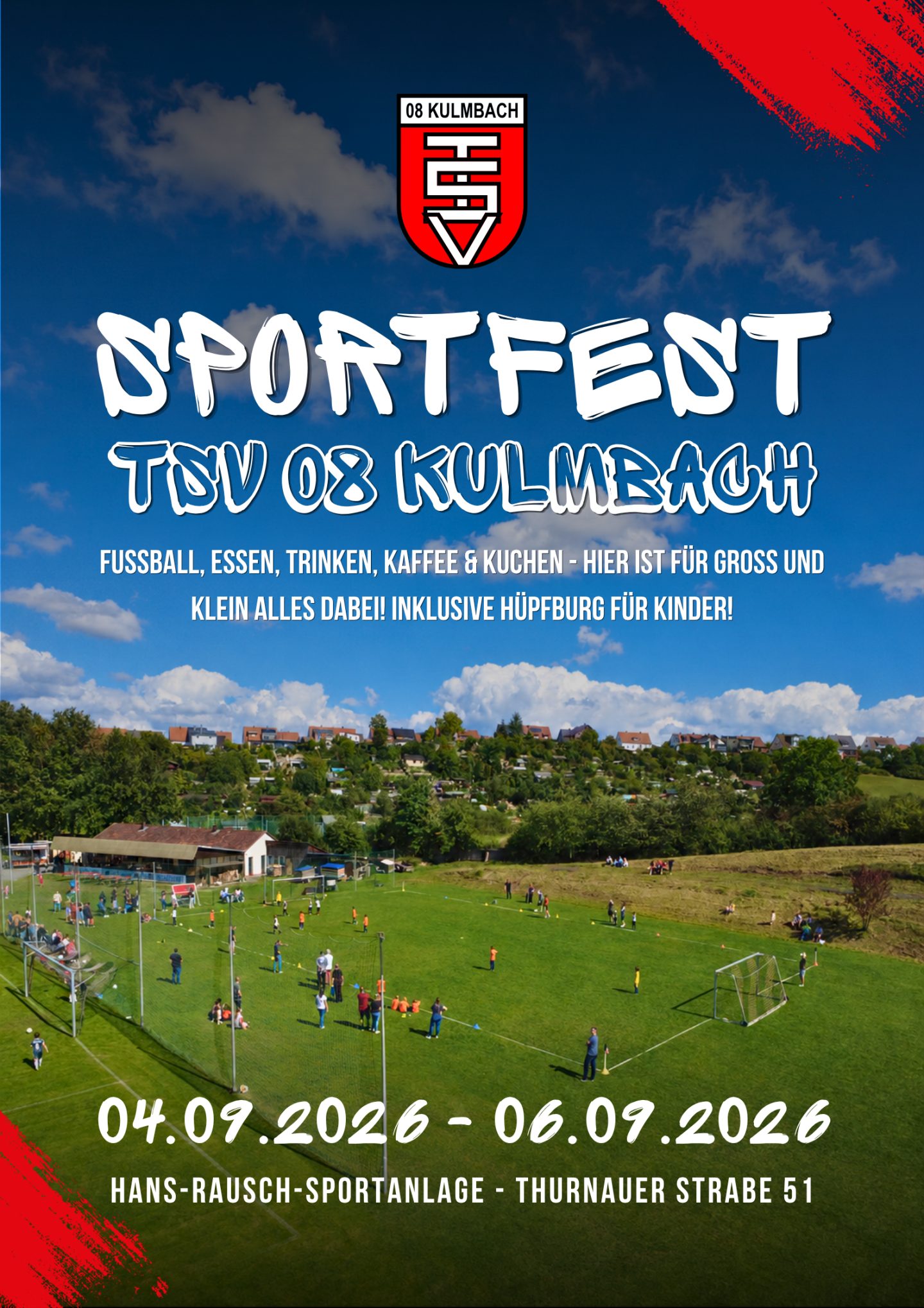 Eigenanzeige: Sportfest 2026 vom 4. bis 6. September auf unserer Sportanlage