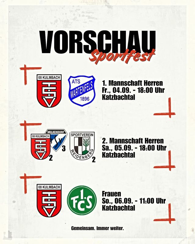 Vorschau aufs Sportfest-Wochenende 🔴⚫️